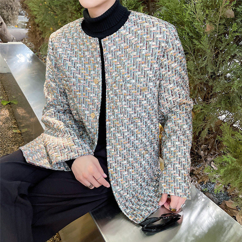 Americana de botonadura sencilla Colours Weave