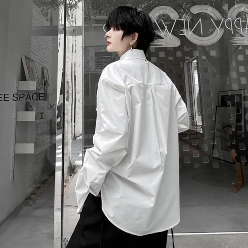Niche Design Rivet Tie Decoration Loose Shirt