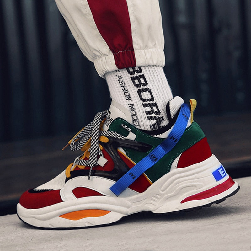 Sneaker Sportif à Lacets pour Hommes de Style Hip Hop