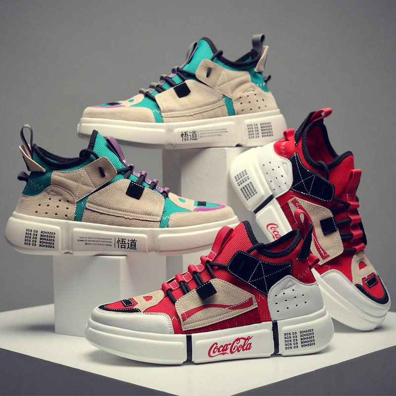 Casual Papa Flying Weave Chunky Style Hommes Baskets