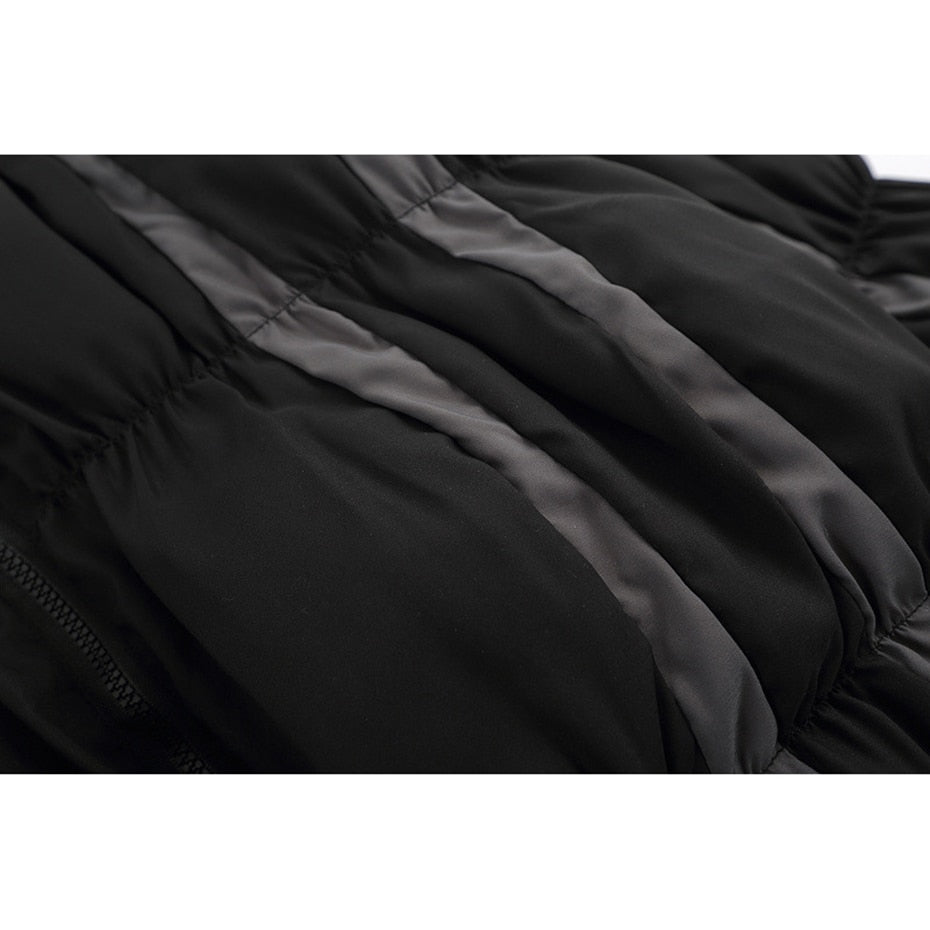 Parka de poliéster con rayas irregulares