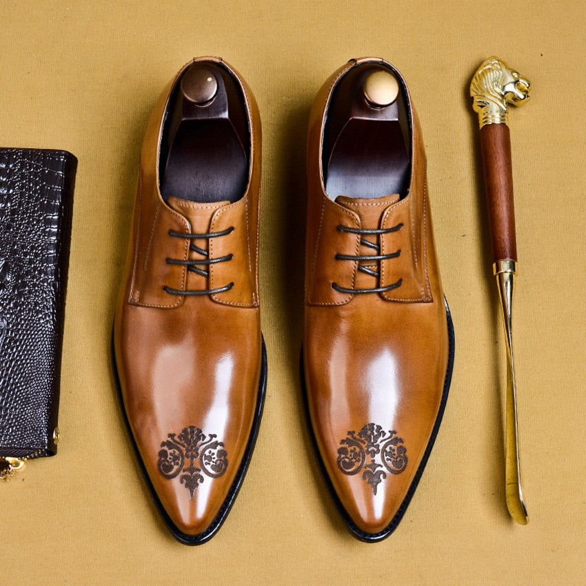 Zapatos de Hombre Hechos a Mano Hechos a Mano para Vestir Formales en Piel Genuina