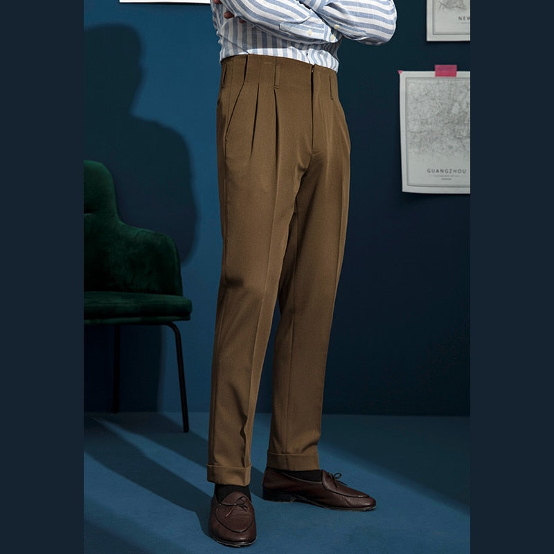 Pantalon Coupe Droite Taille Haute