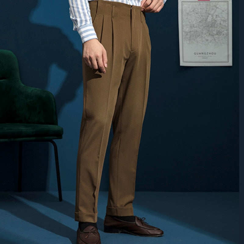 Pantalon Coupe Droite Taille Haute