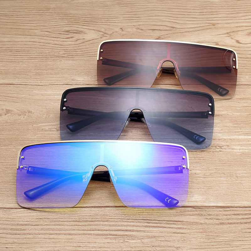 Cool Square Shield Style Hombres Gafas de sol