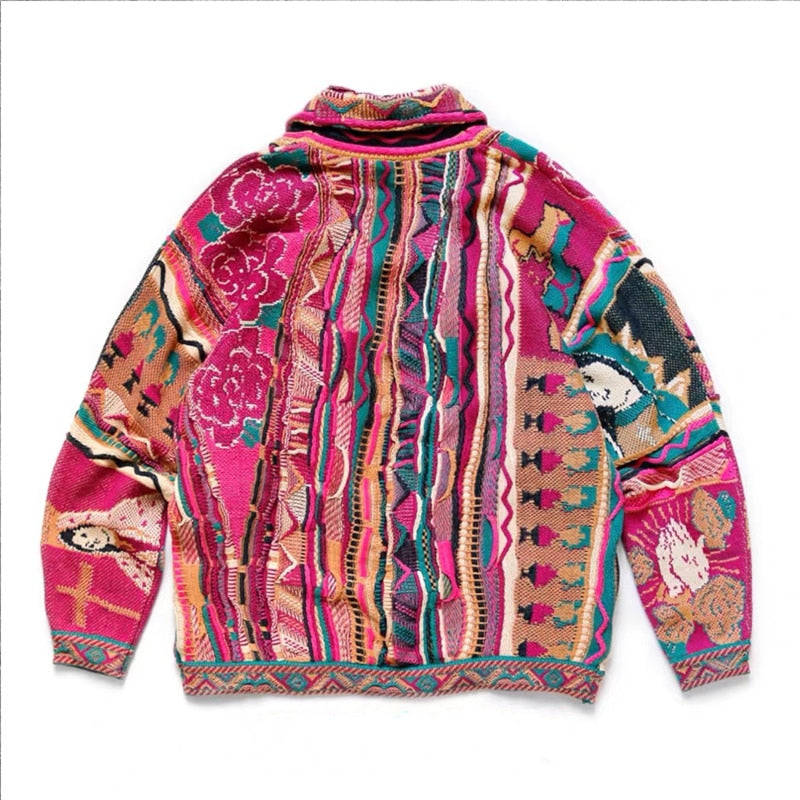 Cárdigan Retro Amaranto Cuello V