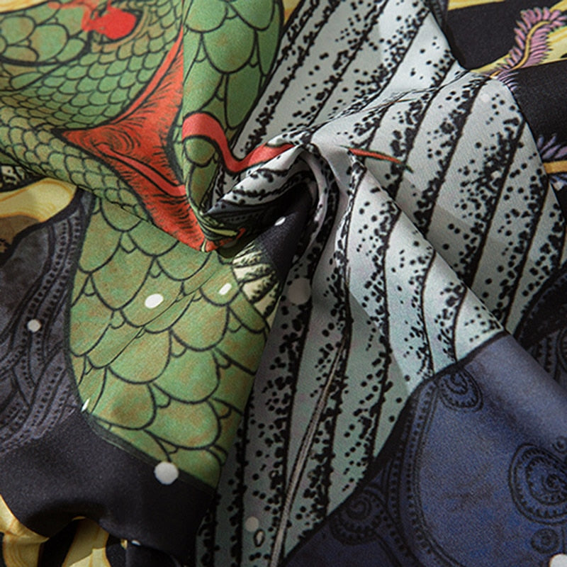 Ocean Life Printed Japanese Men Haori Jacket