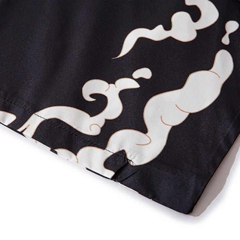 Chaqueta de hombre con estampado de tigre tradicional japonés Haori