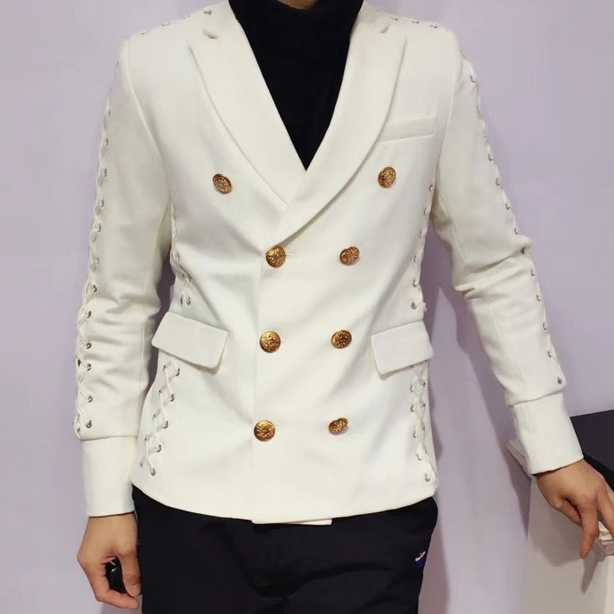 Polyester Braided Sleeves Straps Blazer