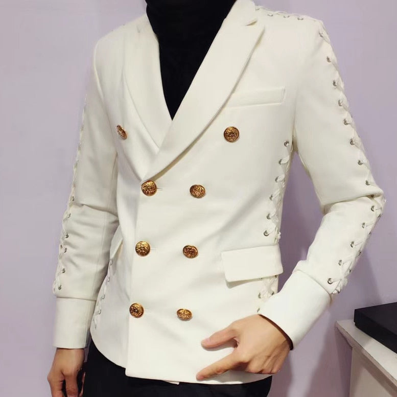 Polyester Braided Sleeves Straps Blazer