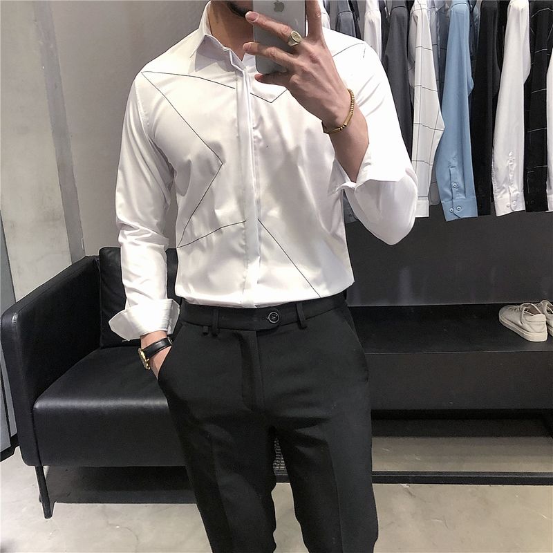 Classy Contrast Starline Patterned Shirts