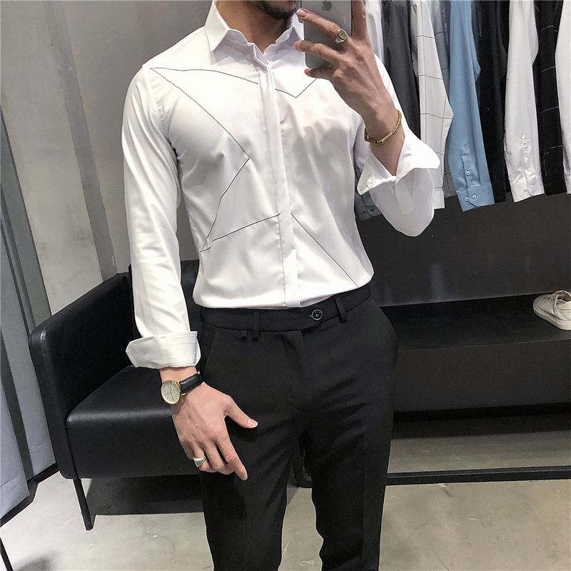 Classy Contrast Starline Patterned Shirts