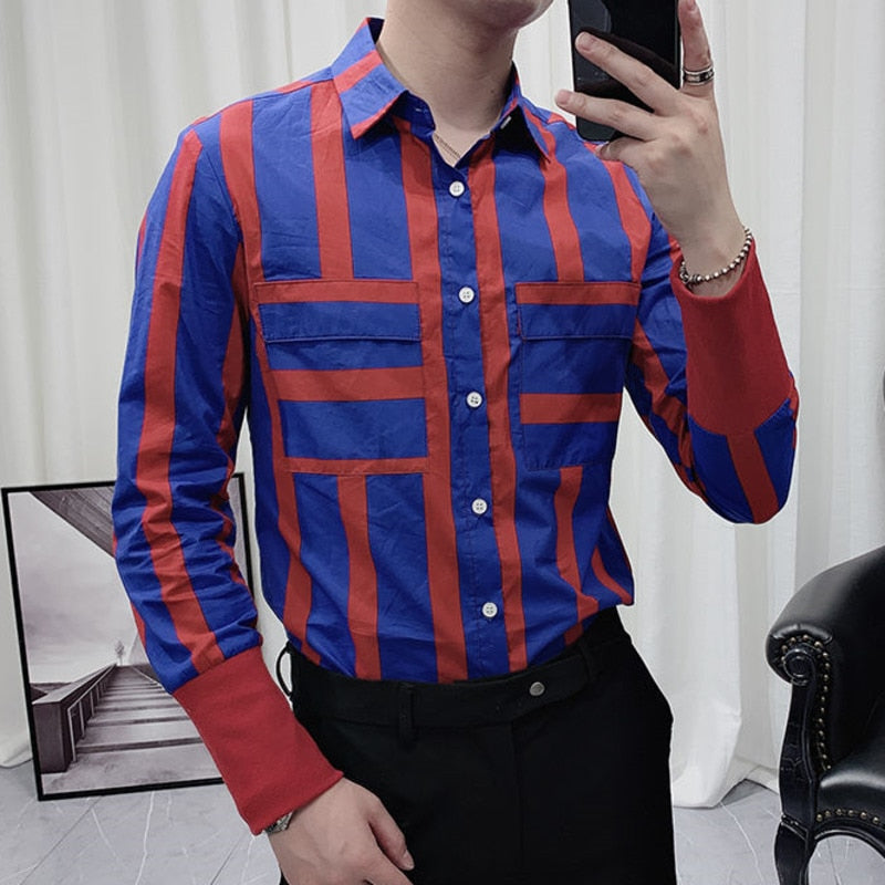 Chemises à manches longues de style géométrique labyrinthe