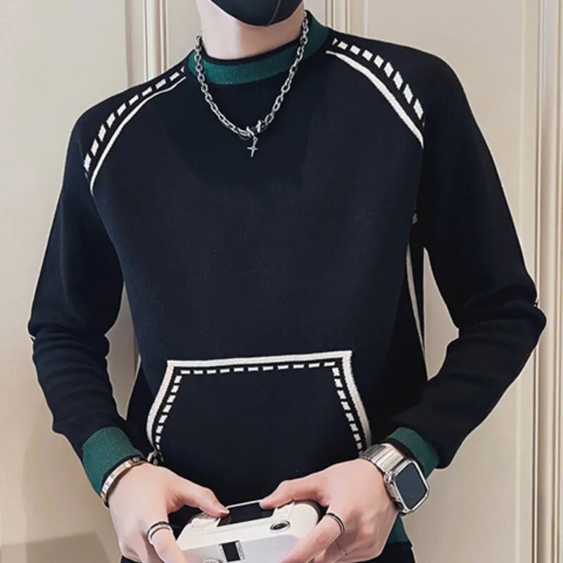 Striped Print Knitted Sweater