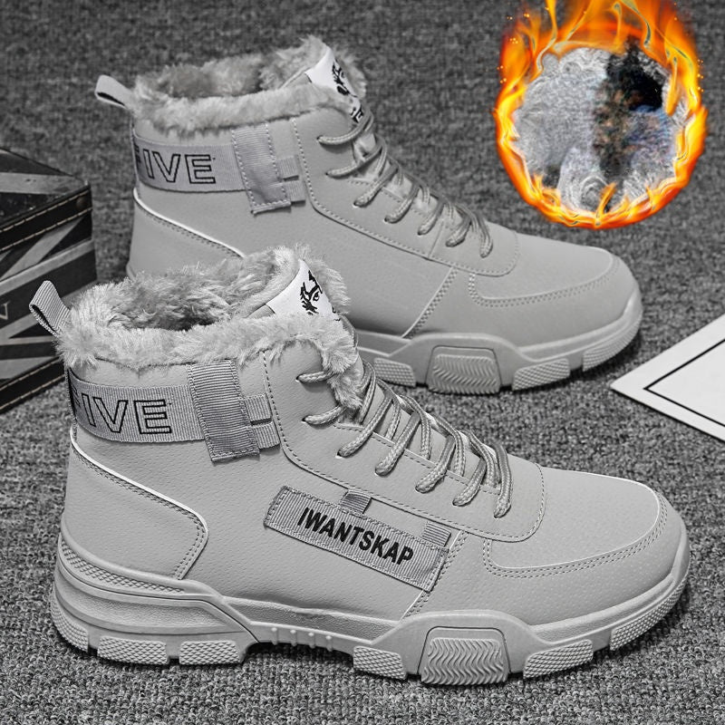 Bottines en cuir avec fourrure