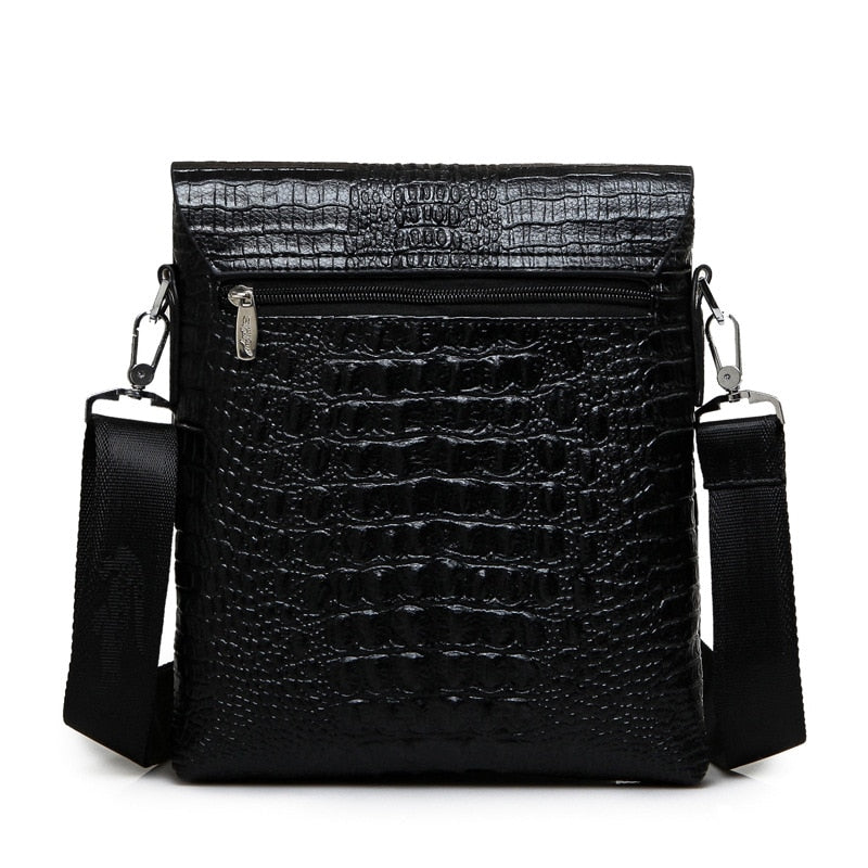 Sacs de messager intelligents en cuir d'alligator pour hommes