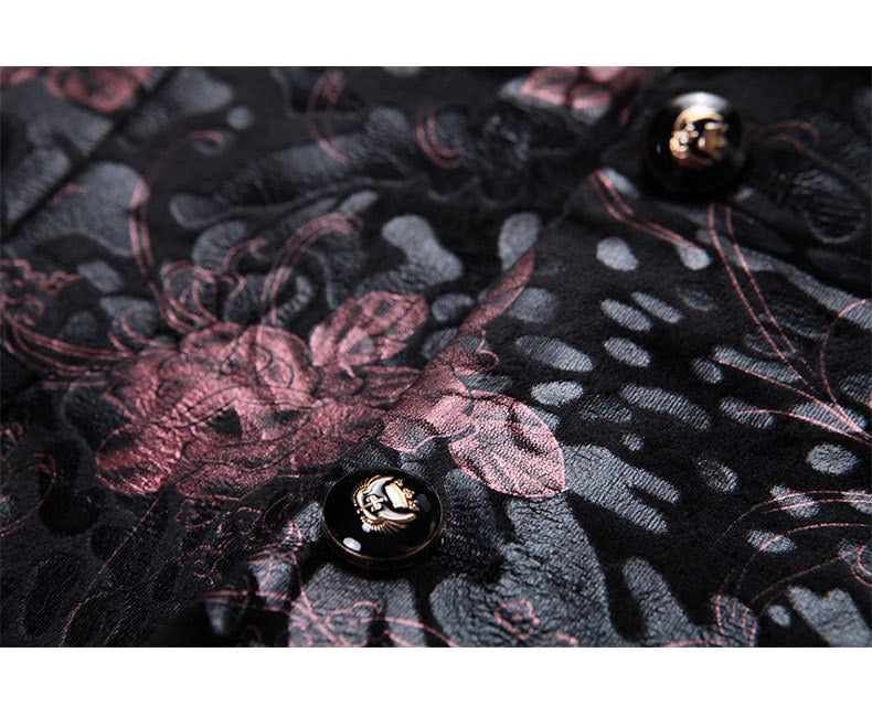 Luxury Floral Jacquard Velvet Blazer
