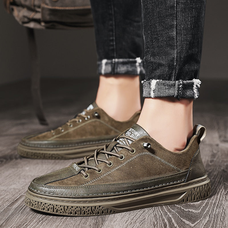 Luxury Suede Leather Men Handmade Shoes