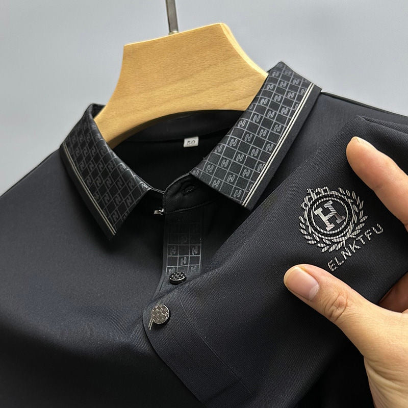 Casual Loose Plaid Collar Polo Shirt