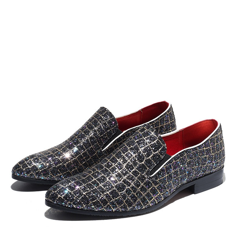 Mocasines brillantes Hombres Zapatos de vestir