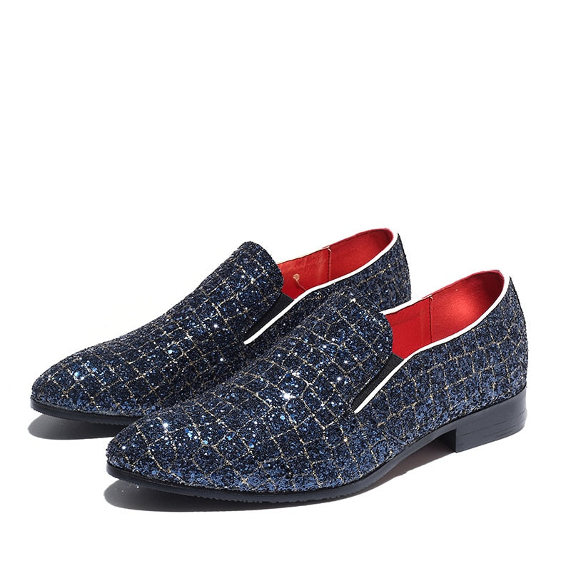 Mocasines brillantes Hombres Zapatos de vestir