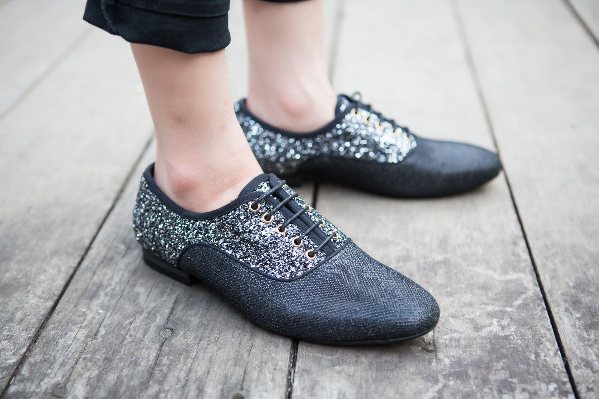 Zapatos de hombre estilo fiesta Glitz con brillo puntiagudo