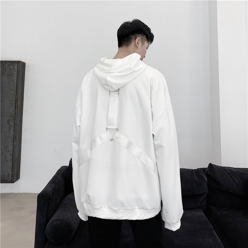 Back-to-Front Strap Style Hooded Jacket
