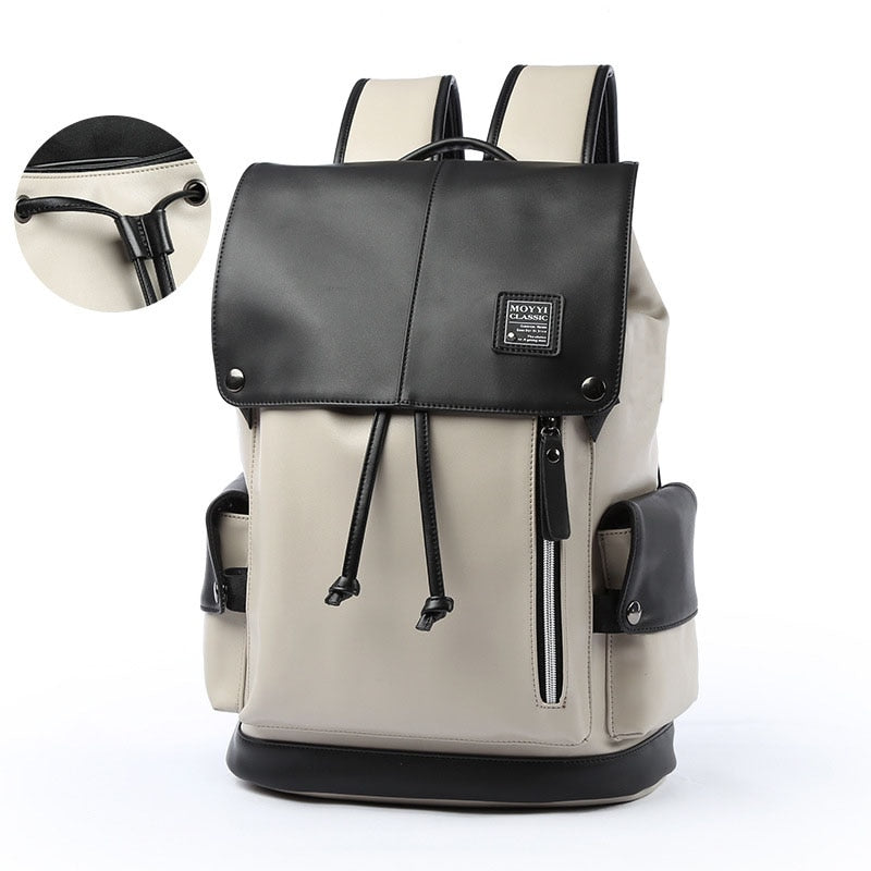 Minimalist Smart Casual Faux Leather Backpack