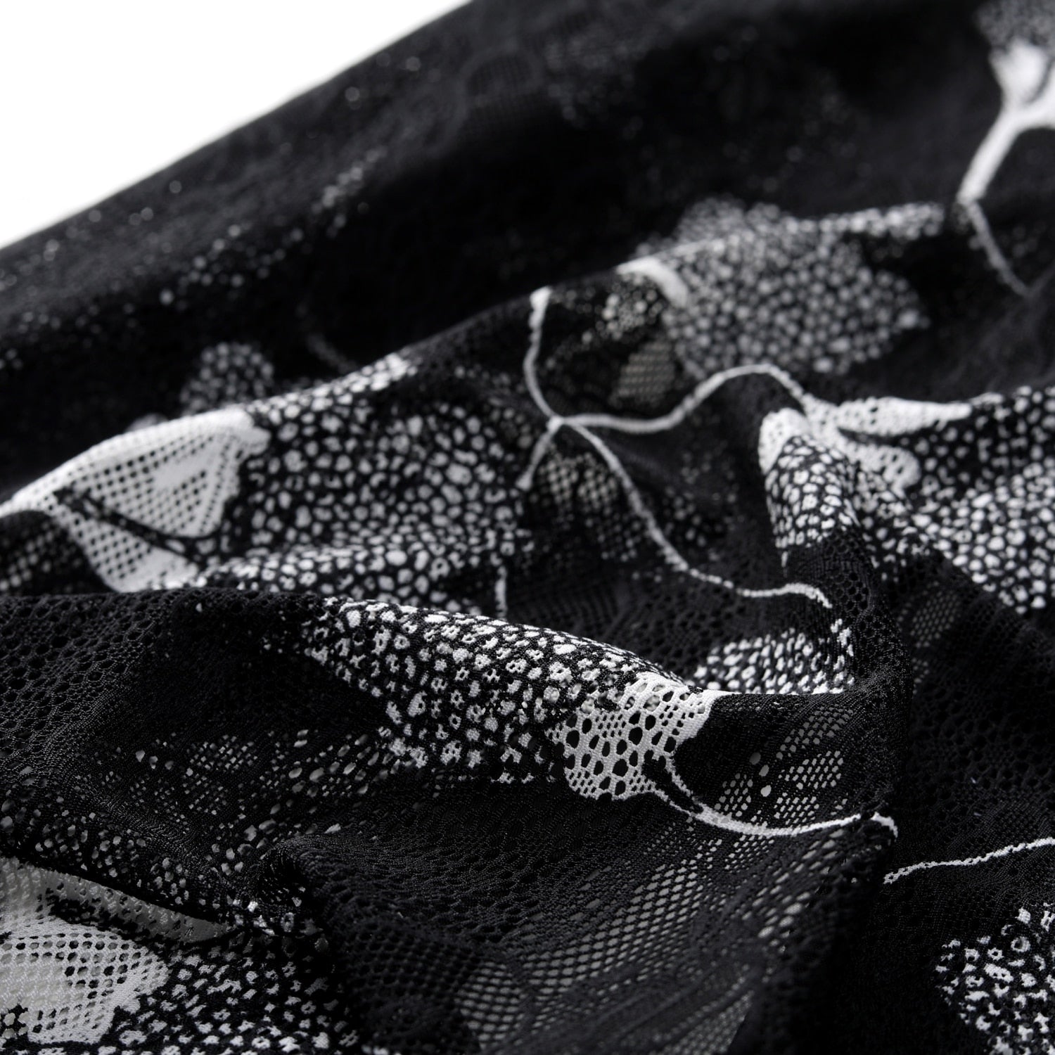 Printed Floral Mesh Semi Sheer Men Shirt