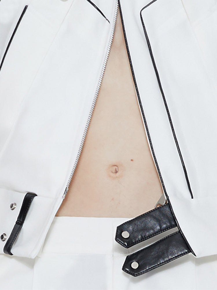 Chaquetas cortas de cuero de patchwork X Warrior