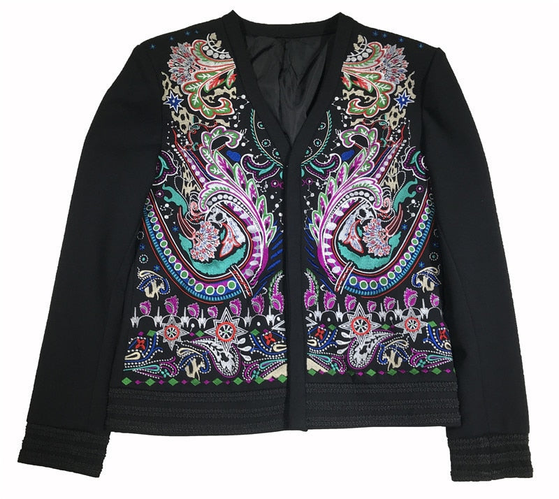 Fleur Paisley Broderie Colorée Hommes Blazer
