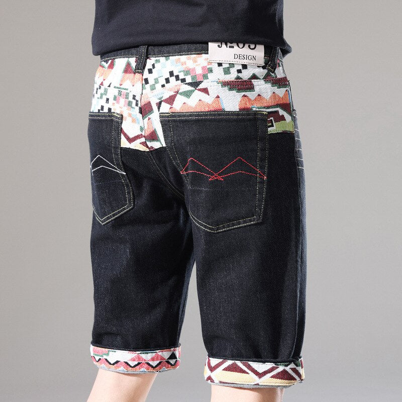 Geometric Tribal Pattern Loose Shorts