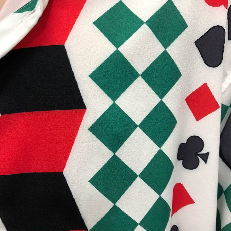 Spades Pattern Long Sleeve Shirt