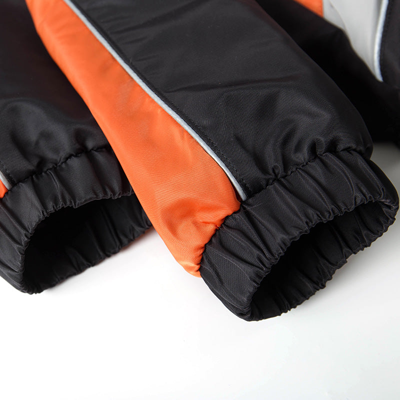 Oversize Retro Color Block Patchwork Windbreaker Casual Style Men Jacket