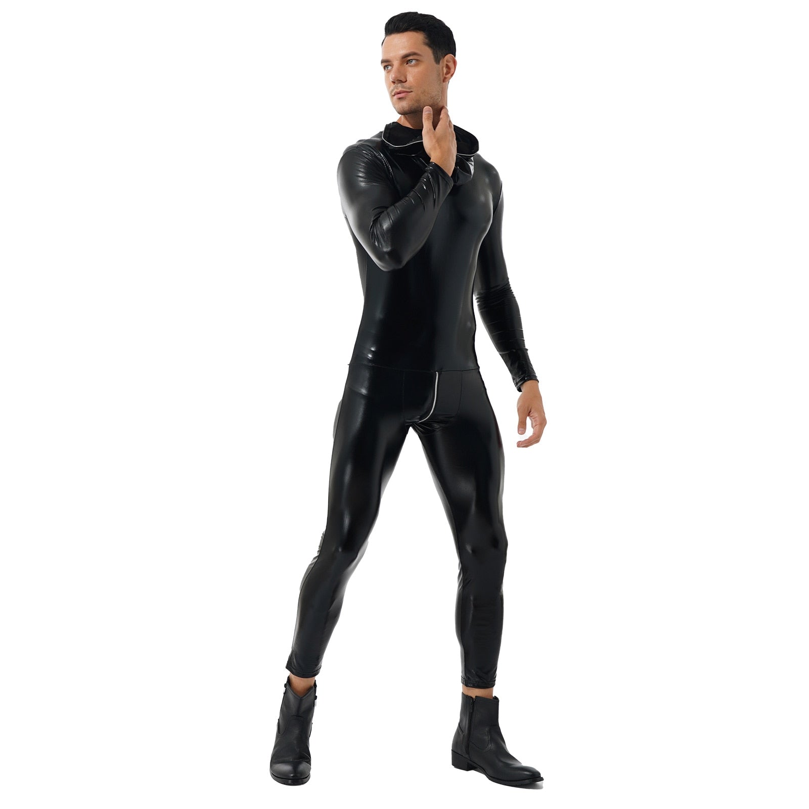 Mono Catsuit de Látex con Aspecto Mojado