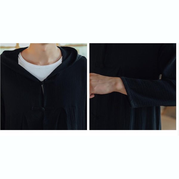 Chaqueta de cárdigan con capucha estilo Harajuku para hombre