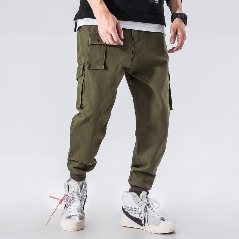 Pantalon de jogging cargo décontracté multi-poches pour hommes