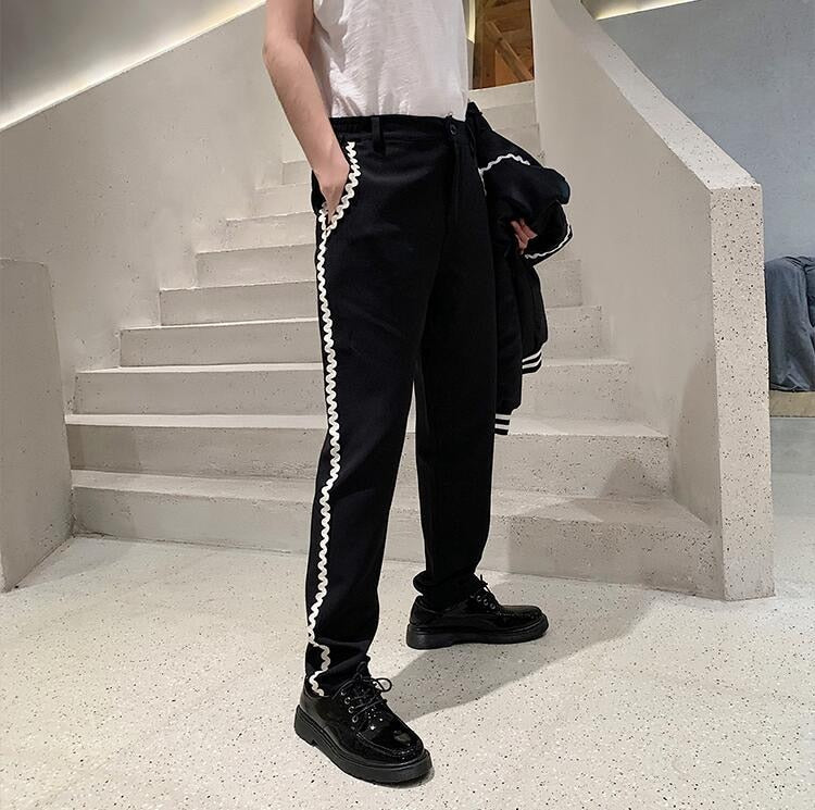 Side Zig Zag Stripe Streetwear Pants
