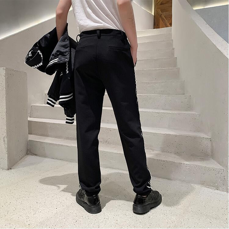 Side Zig Zag Stripe Streetwear Pants
