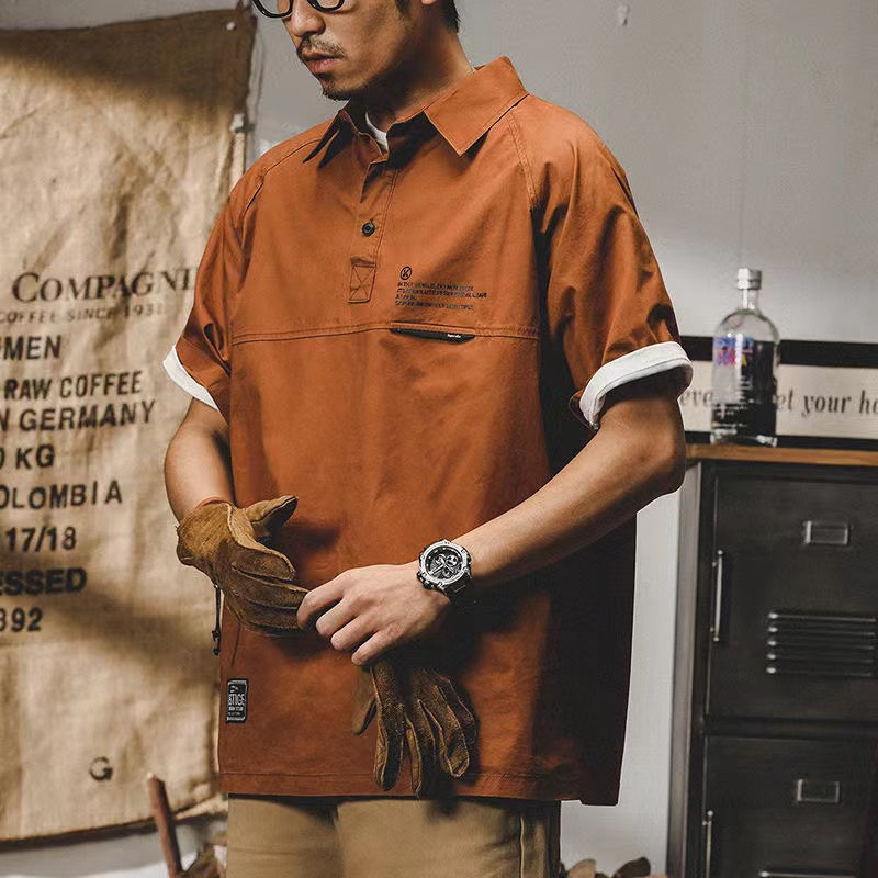 Chemise unie ample style safari