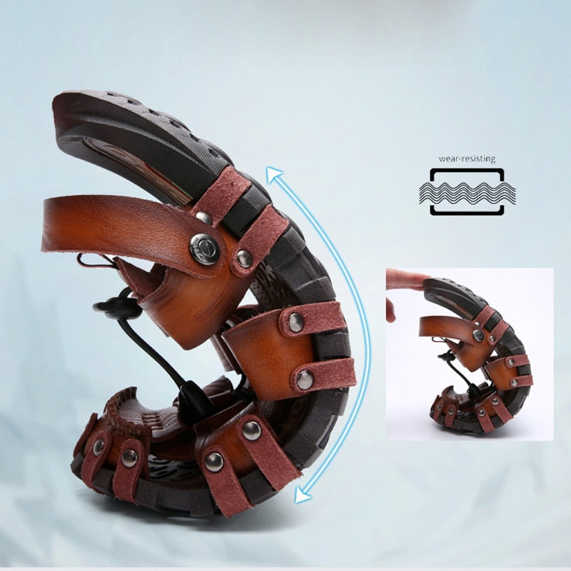 Genuine Leather Gladiator Style Sandals