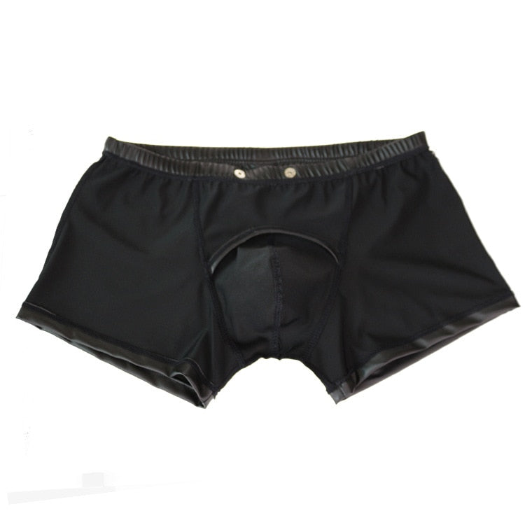 Boxer homme en nylon style boutonné à l'avant