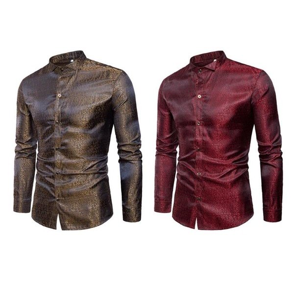 Camisa de manga larga para hombre Paisley Disguised Gleam Style