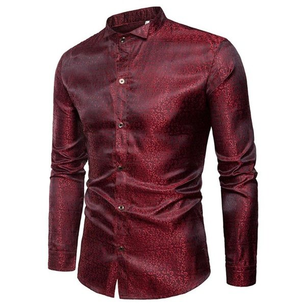 Camisa de manga larga para hombre Paisley Disguised Gleam Style
