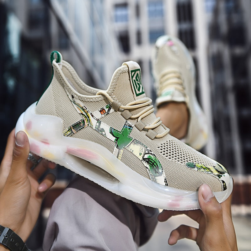 Sneaker Flyknit à semelle transparente