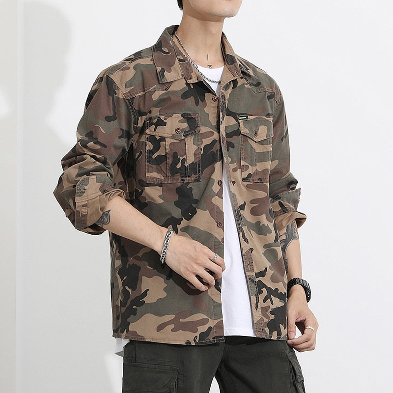 Practical Camouflage Fit Pocket Shirt
