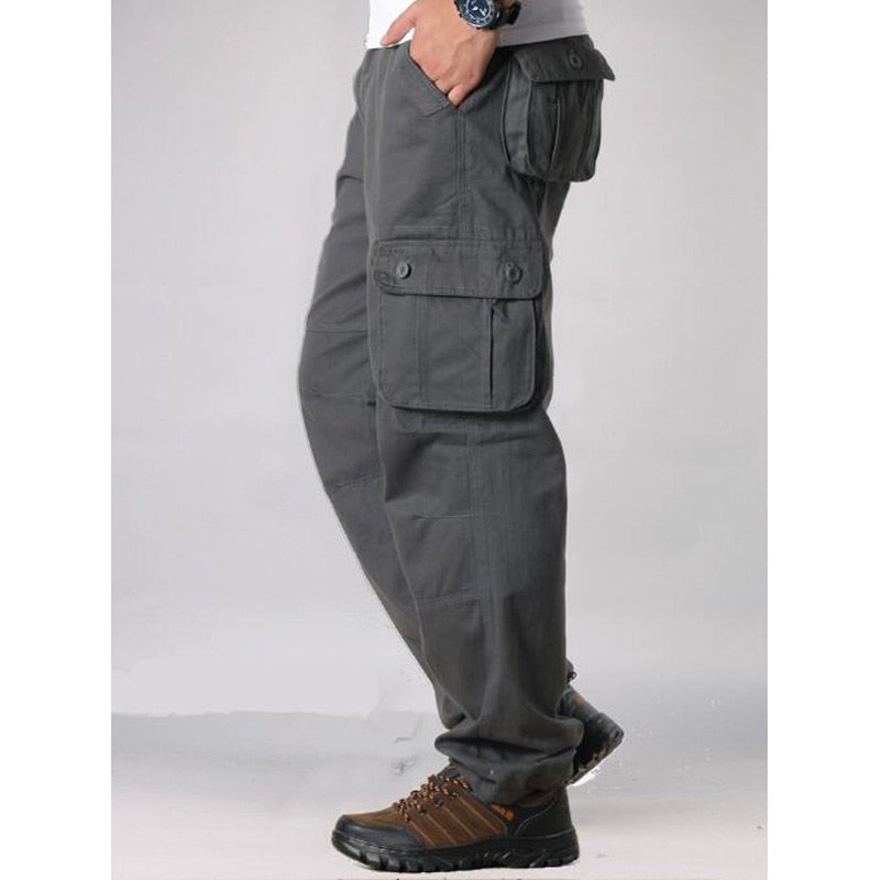 Free Style Cargo Multi Pocket Solid Color Man's Pants
