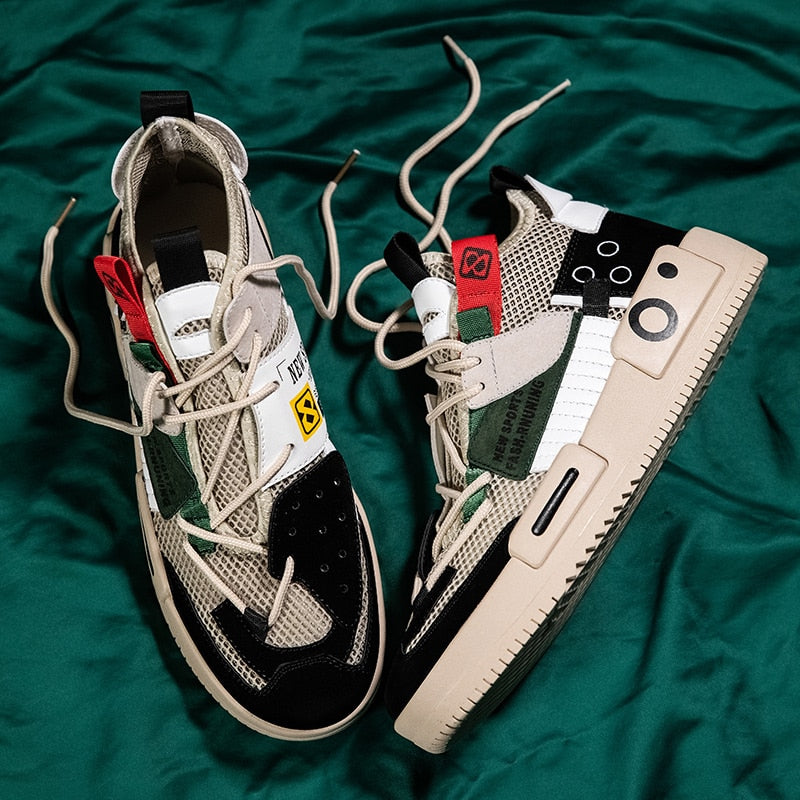 Sneaker High Top Sintético Mixto De Colores