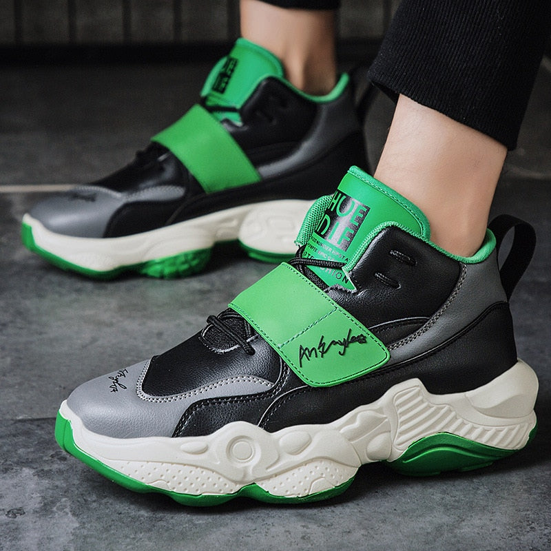 Hip Hop Hi Top Lace Strap Casual Hommes Sneaker