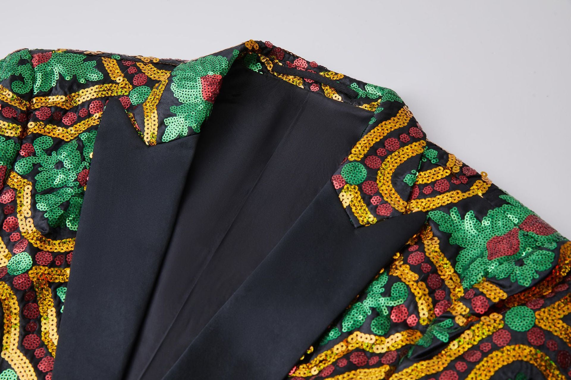 Green Gold Red Sequins Performance Blazer